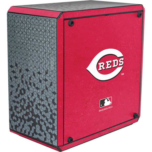 MLB Cincinnati Reds - Solid Distressed Cooler Master MasterBox Q300L Mini Tower Skin