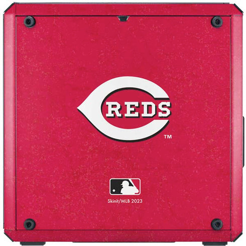 MLB Cincinnati Reds - Solid Distressed Cooler Master MasterBox Q300L Mini Tower Skin