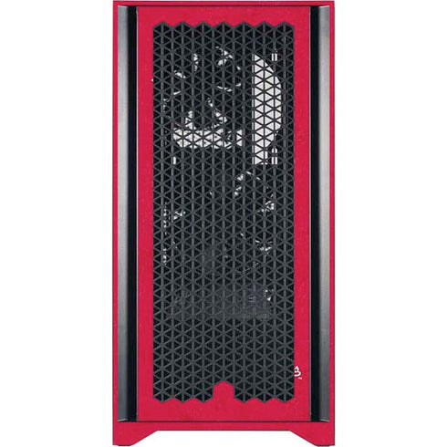 MLB Cincinnati Reds - Solid Distressed Corsair 4000D Tempered Glass Mid-Tower ATX Case Skin