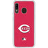MLB Cincinnati Reds - Solid Distressed Galaxy A20 Clear Case