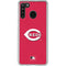 MLB Cincinnati Reds - Solid Distressed Galaxy A21 Clear Case