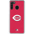 MLB Cincinnati Reds - Solid Distressed Galaxy A21 Clear Case