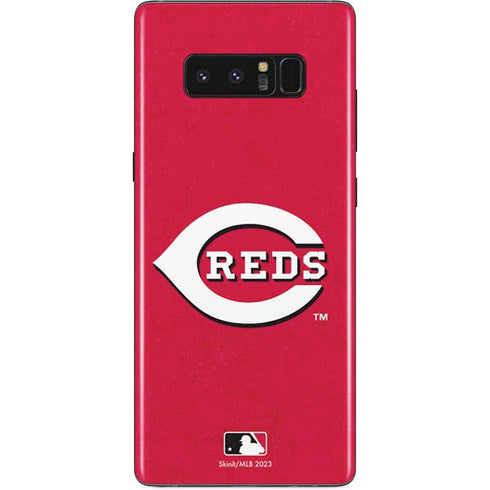 MLB Cincinnati Reds - Solid Distressed Galaxy Note 8 Skin