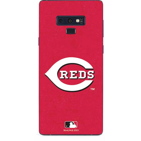 MLB Cincinnati Reds - Solid Distressed Galaxy Note 9 Skin