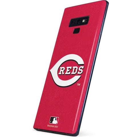 MLB Cincinnati Reds - Solid Distressed Galaxy Note 9 Skin