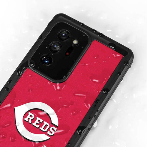 MLB Cincinnati Reds - Solid Distressed Galaxy Note20 Ultra 5G Waterproof Case