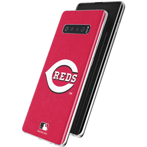 MLB Cincinnati Reds - Solid Distressed Galaxy S10 Skin