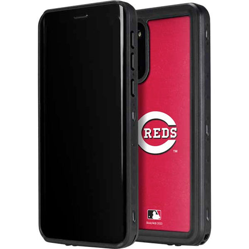 MLB Cincinnati Reds - Solid Distressed Galaxy S20 Plus Waterproof Case