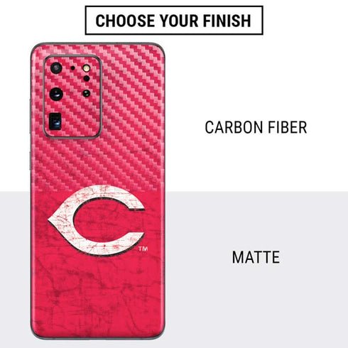 MLB Cincinnati Reds - Solid Distressed Galaxy S20 Ultra 5G Skin