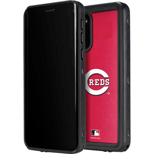 MLB Cincinnati Reds - Solid Distressed Galaxy S20 Waterproof Case