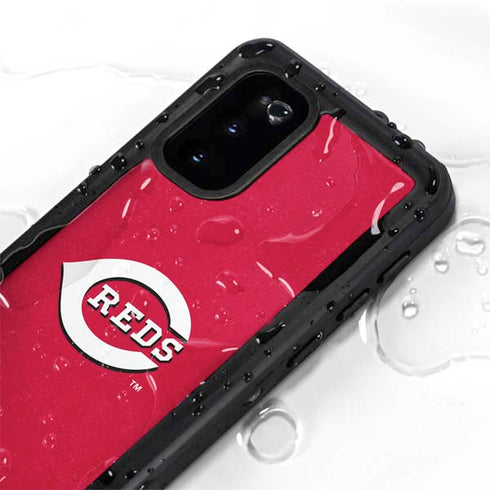 MLB Cincinnati Reds - Solid Distressed Galaxy S20 Waterproof Case