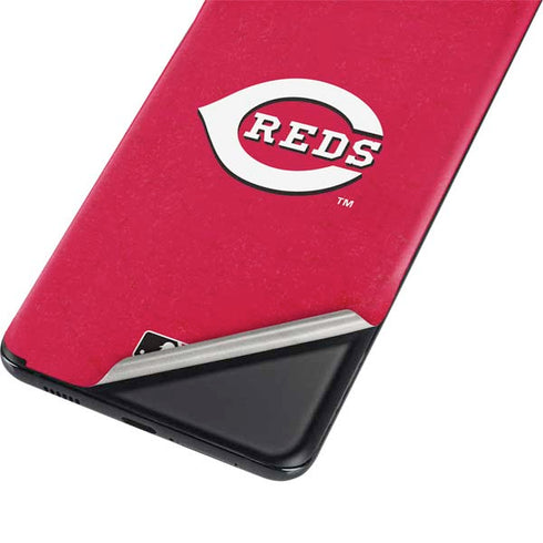 MLB Cincinnati Reds - Solid Distressed Galaxy S21 Plus 5G Skin