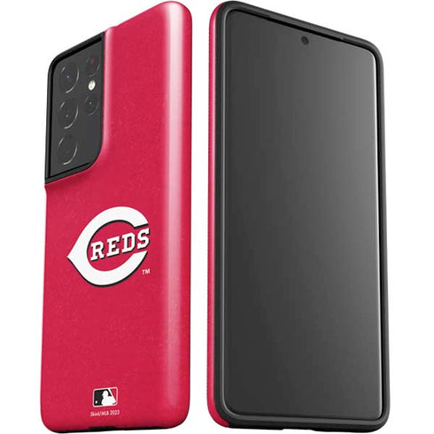 MLB Cincinnati Reds - Solid Distressed Galaxy S21 Ultra 5G Pro Case