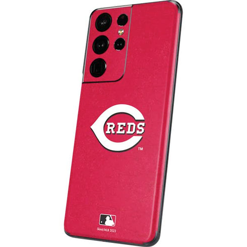 MLB Cincinnati Reds - Solid Distressed Galaxy S21 Ultra 5G Skin