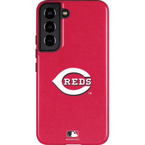 MLB Cincinnati Reds - Solid Distressed Galaxy S22 Pro Case