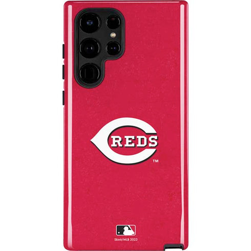 MLB Cincinnati Reds - Solid Distressed Galaxy S22 Ultra Pro Case