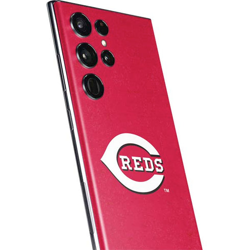 MLB Cincinnati Reds - Solid Distressed Galaxy S22 Ultra Skin