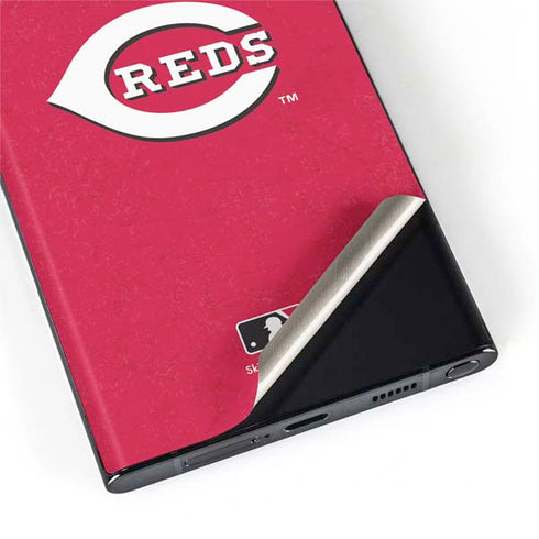 MLB Cincinnati Reds - Solid Distressed Galaxy S22 Ultra Skin