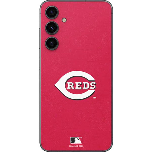 MLB Cincinnati Reds - Solid Distressed Galaxy S23 FE Skin