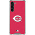 MLB Cincinnati Reds - Solid Distressed Galaxy S23 Plus Clear Case