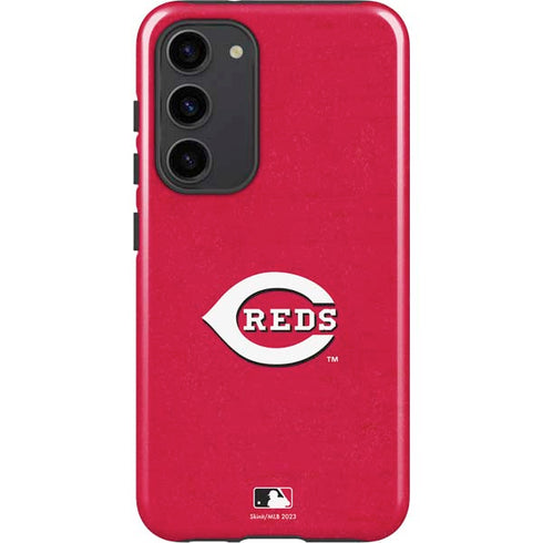MLB Cincinnati Reds - Solid Distressed Galaxy S23 Plus Pro Case