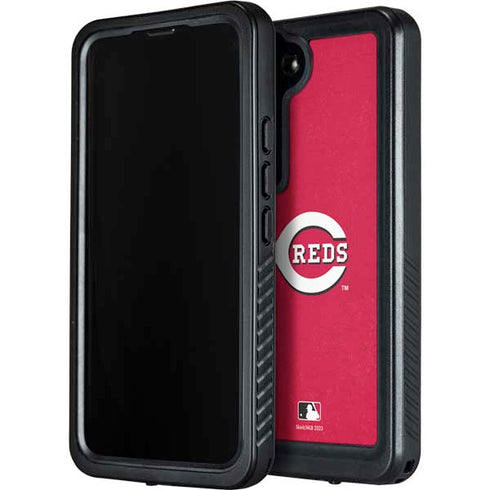 MLB Cincinnati Reds - Solid Distressed Galaxy S23 Plus Waterproof Case