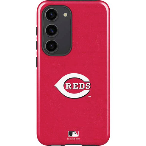 MLB Cincinnati Reds - Solid Distressed Galaxy S23 Pro Case
