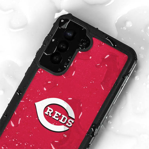 MLB Cincinnati Reds - Solid Distressed Galaxy S23 Waterproof Case