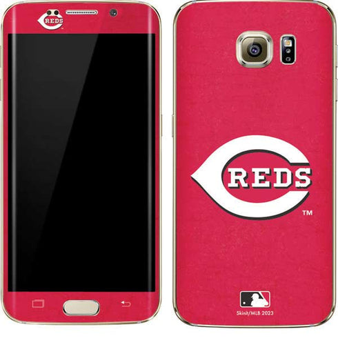 MLB Cincinnati Reds - Solid Distressed Galaxy S7 Edge Skin