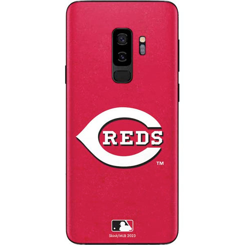 MLB Cincinnati Reds - Solid Distressed Galaxy S9 Plus Skin
