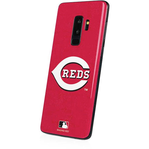 MLB Cincinnati Reds - Solid Distressed Galaxy S9 Plus Skin