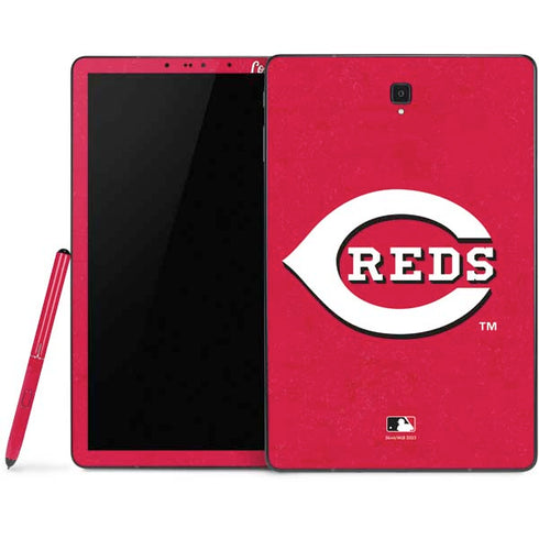 MLB Cincinnati Reds - Solid Distressed Samsung Galaxy Tab Skin