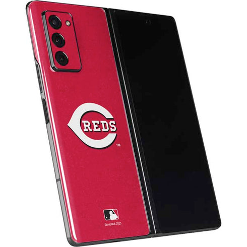 MLB Cincinnati Reds - Solid Distressed Galaxy Z Fold2 5G Skin