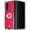 MLB Cincinnati Reds - Solid Distressed Galaxy Z Fold4 5G Clear Case