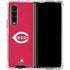 MLB Cincinnati Reds - Solid Distressed Galaxy Z Fold4 5G Clear Case