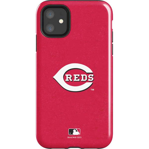MLB Cincinnati Reds - Solid Distressed iPhone 11 Impact Case