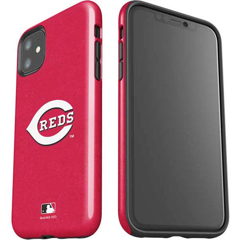 MLB Cincinnati Reds - Solid Distressed iPhone 11 Impact Case