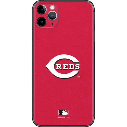 MLB Cincinnati Reds - Solid Distressed iPhone 11 Pro Max Skin