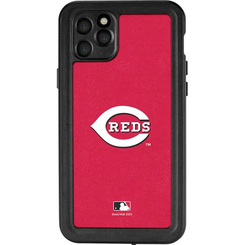 MLB Cincinnati Reds - Solid Distressed iPhone 11 Pro Max Waterproof Case