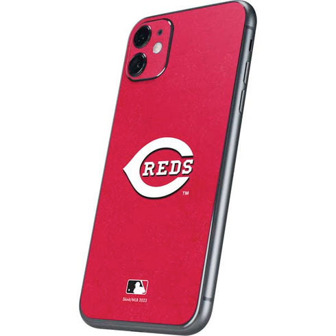 MLB Cincinnati Reds - Solid Distressed iPhone 11 Skin