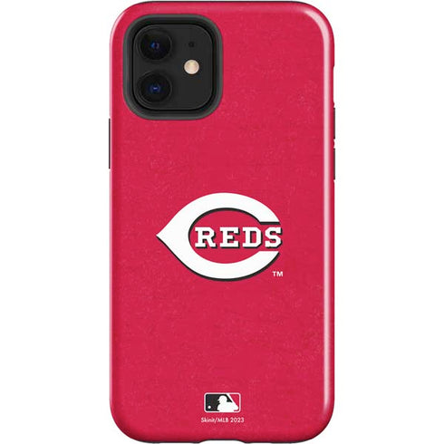 MLB Cincinnati Reds - Solid Distressed iPhone 12 Impact Case