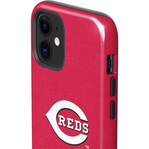 MLB Cincinnati Reds - Solid Distressed iPhone 12 Impact Case