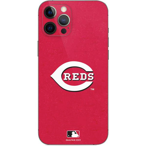 MLB Cincinnati Reds - Solid Distressed iPhone 12 Pro Max Skin