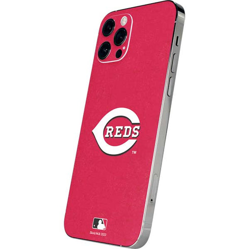 MLB Cincinnati Reds - Solid Distressed iPhone 12 Pro Max Skin