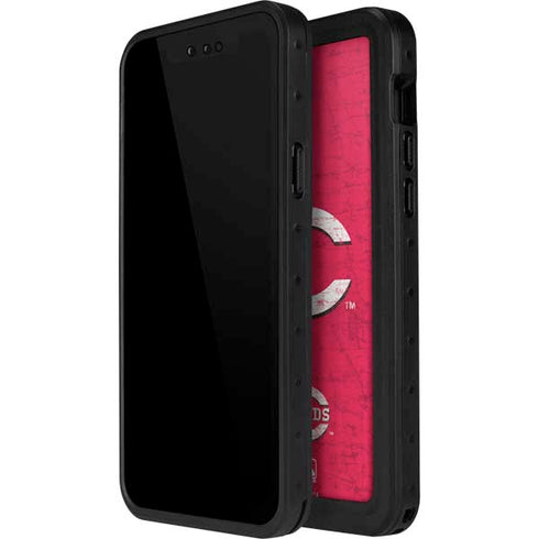 MLB Cincinnati Reds - Solid Distressed iPhone 12 Pro Waterproof Case