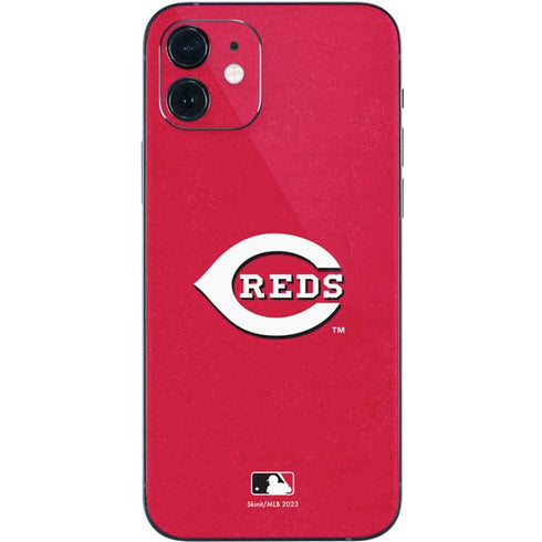 MLB Cincinnati Reds - Solid Distressed iPhone 12 Skin