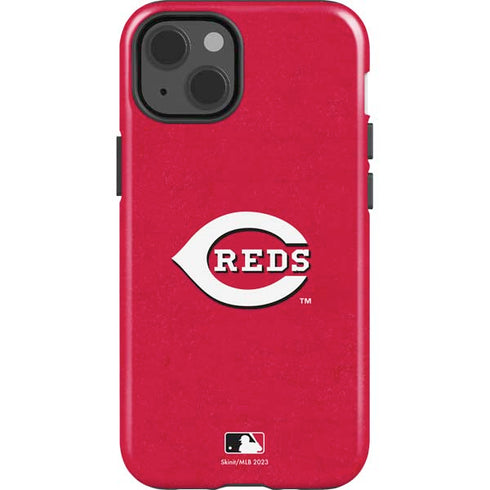 MLB Cincinnati Reds - Solid Distressed iPhone 13 Impact Case