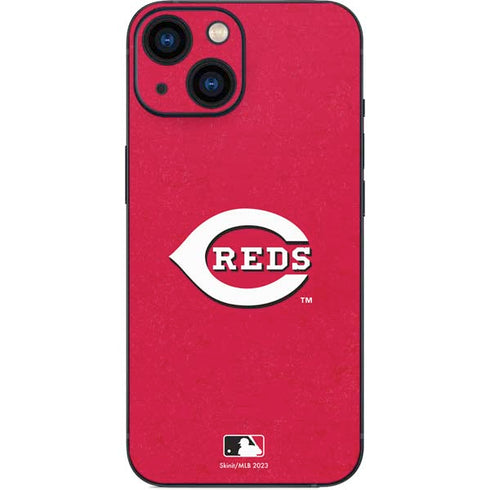 MLB Cincinnati Reds - Solid Distressed iPhone 13 Mini Skin