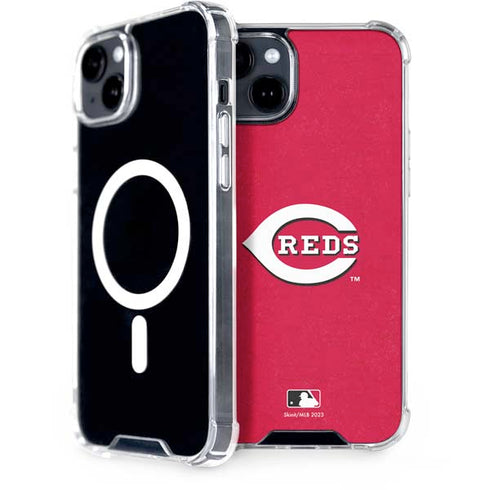 MLB Cincinnati Reds - Solid Distressed iPhone 15 Plus MagSafe Case