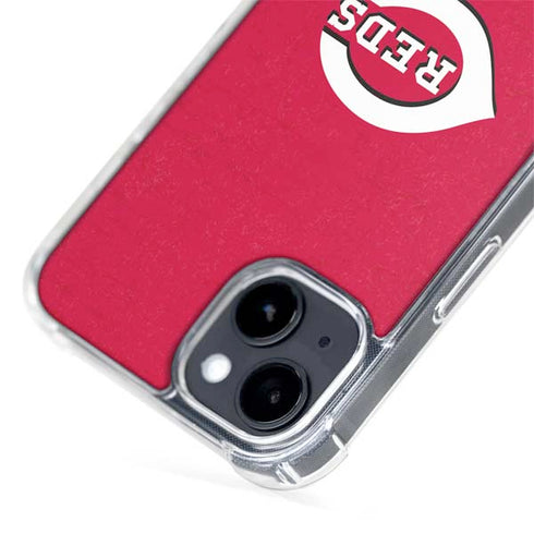 MLB Cincinnati Reds - Solid Distressed iPhone 15 Plus MagSafe Case